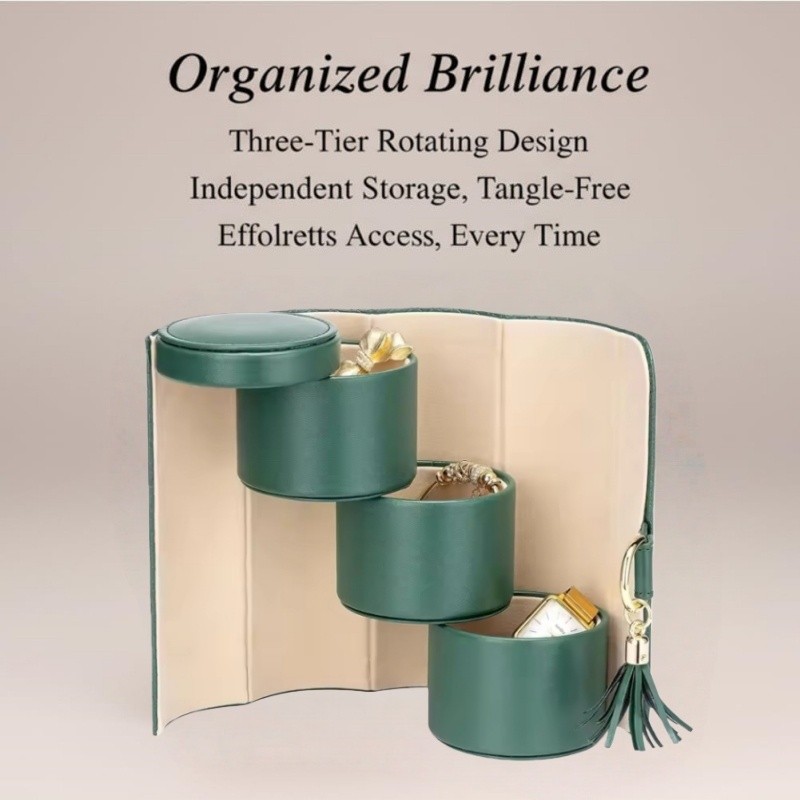 Multi-Tiered Travel Jewelry Holder, Organizer for Trips